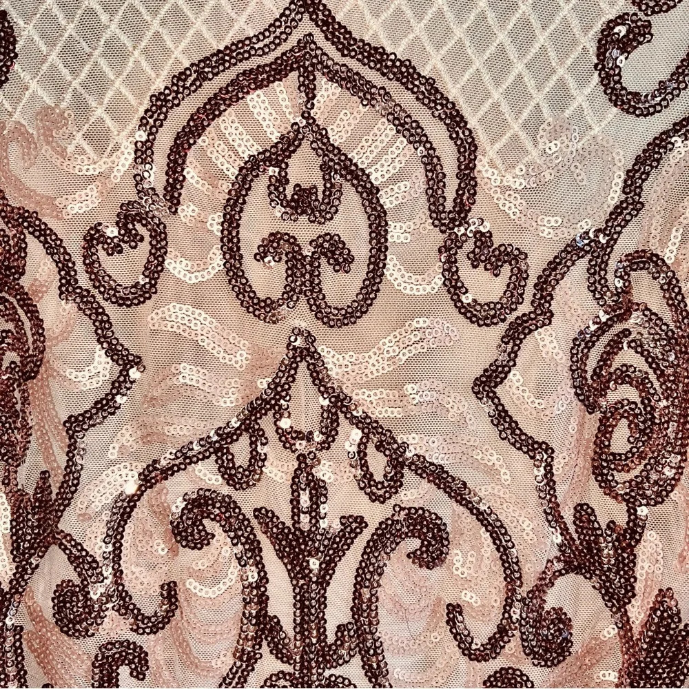 Betsy & Adam formal dress with a A-line Silhouette new with tags 14 Rose Gold - Picture 7 of 10